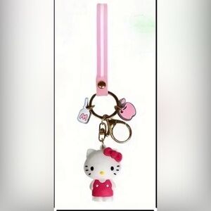 NWT! Hello Kitty Cartoon Decor Keychain Cute Resin Decor Keychain.